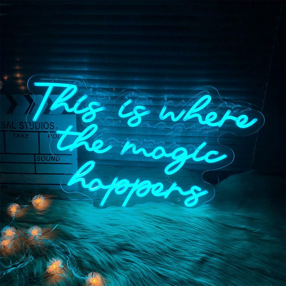 Neon This Where The Magic Happens - 45cmx30cm