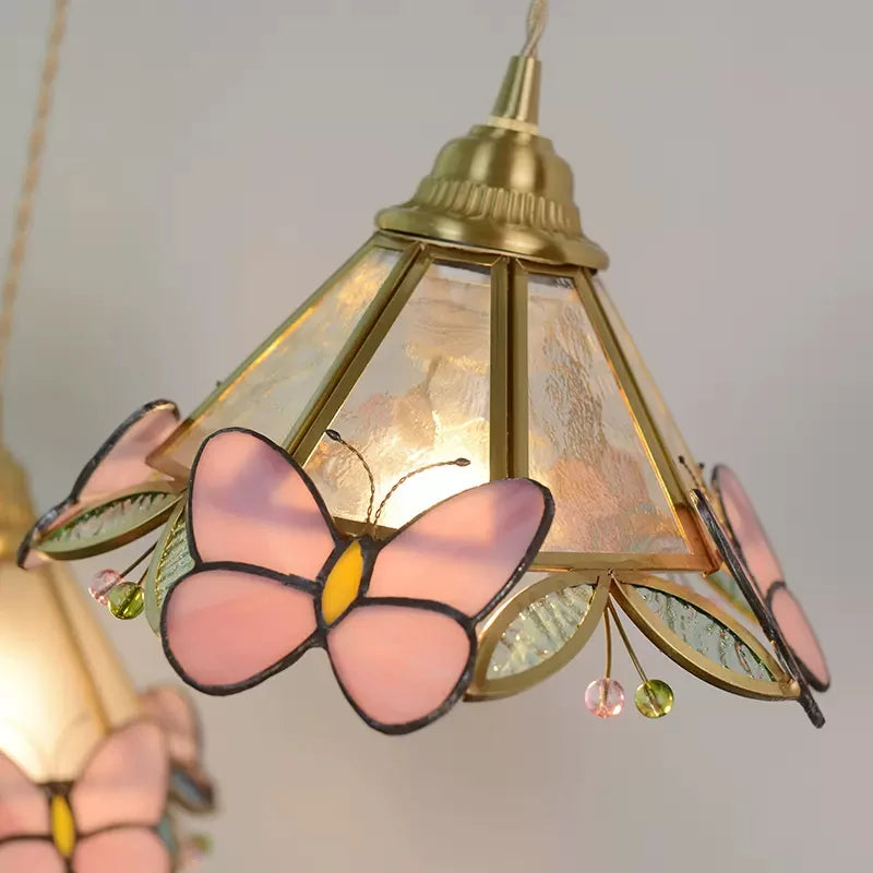 Pendente Vintage Tifany Borboletas