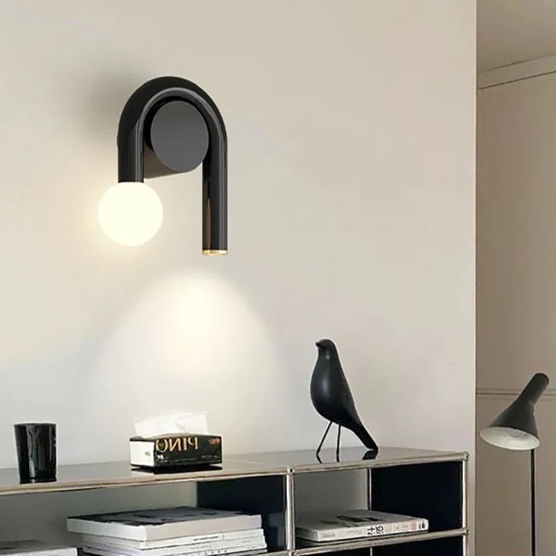 Arandela em led U - design moderno