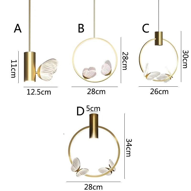 Linha de iluminação Mini Borboletas - criativo e elegante