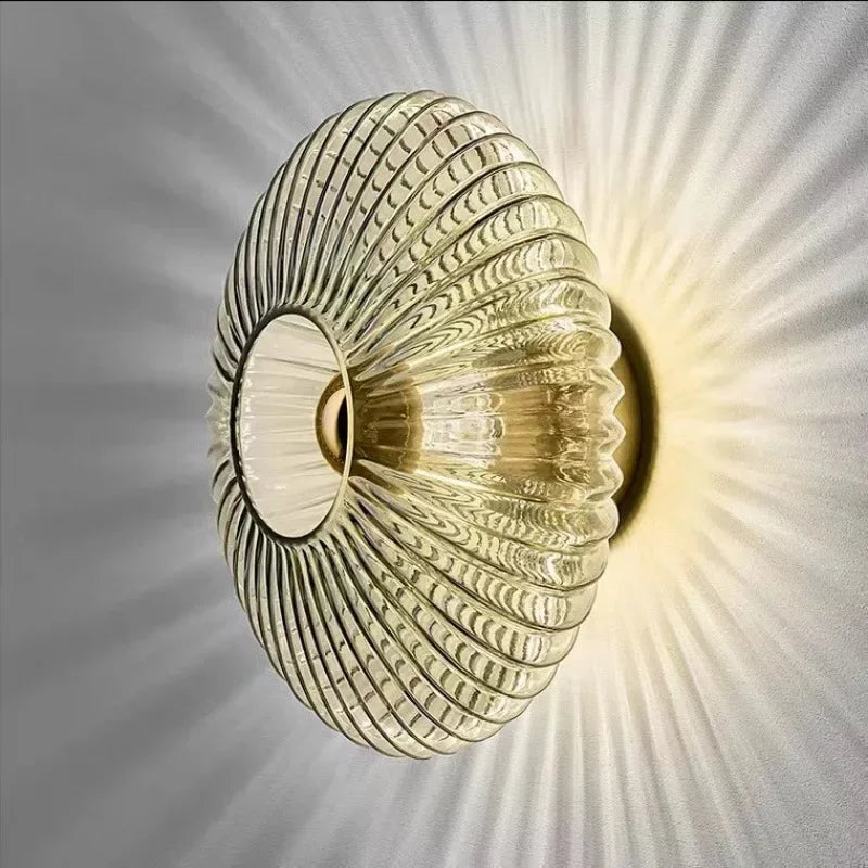 Arandela Eleganza - em vidro canelado