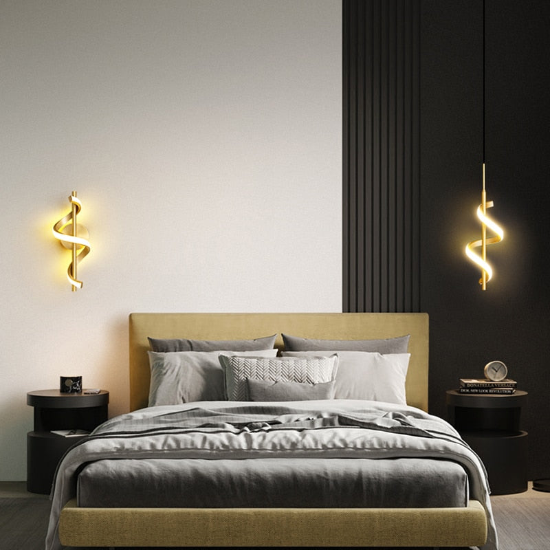 Arandelas Curvas em led - design moderno