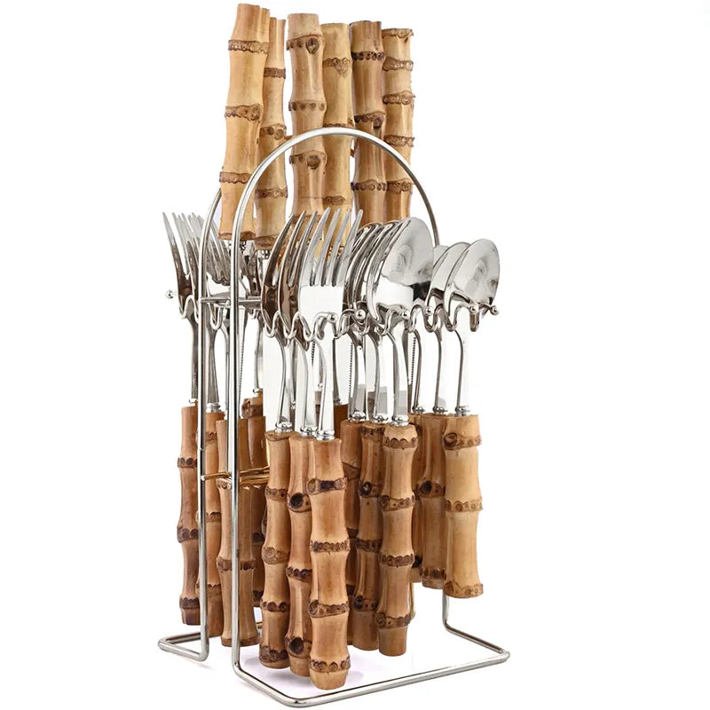 Jogo 24pcs Talhres Bamboo
