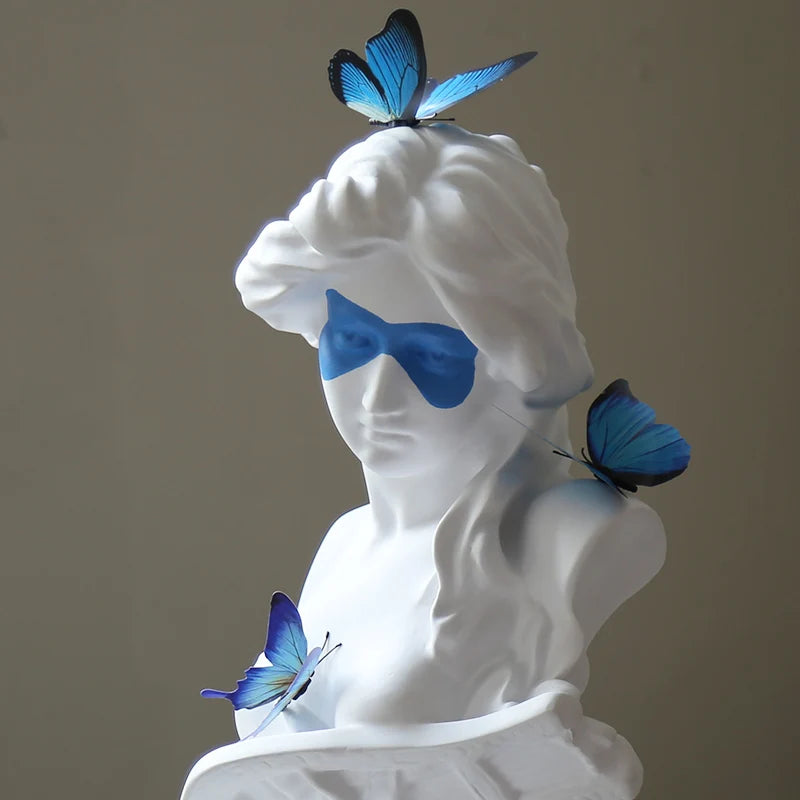 Escultura Contemporânea Blue Butterfly Fairy - edição exclusiva limitada