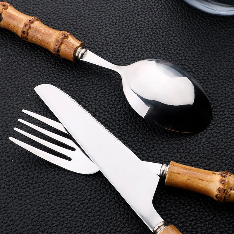Jogo 24pcs Talhres Bamboo
