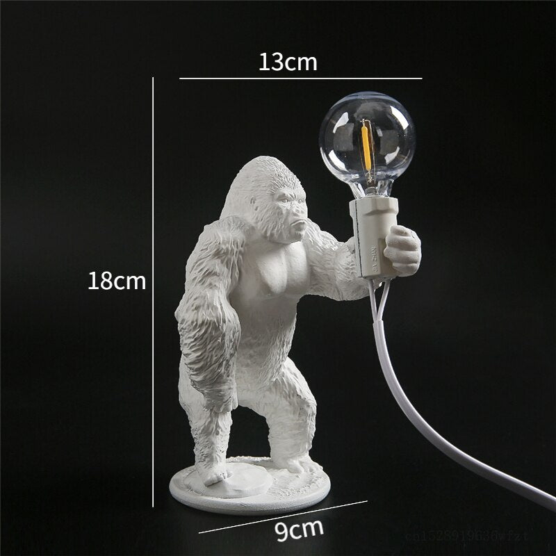 Mini luminária Gorilla - design criativo contemporâneo