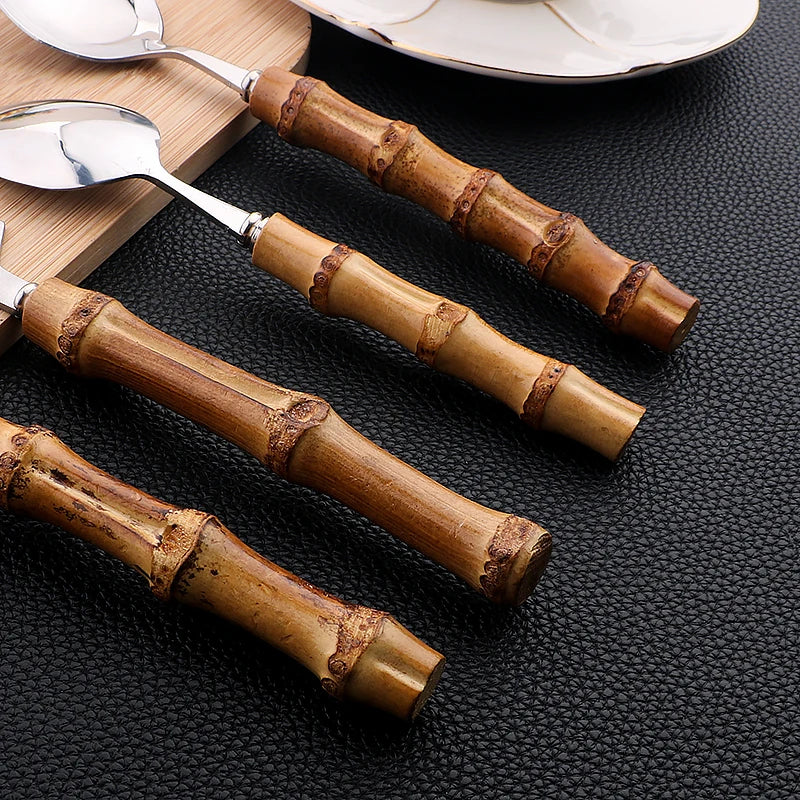 Jogo 24pcs Talhres Bamboo