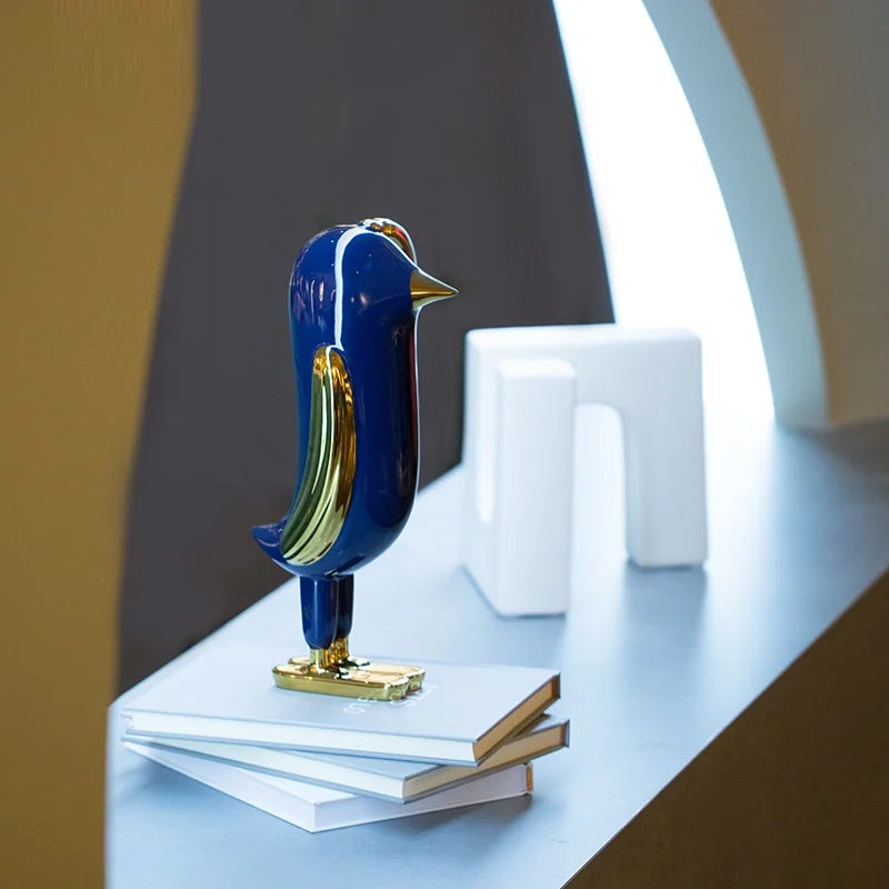 Escultura decorativa Bird - design contemporâneo