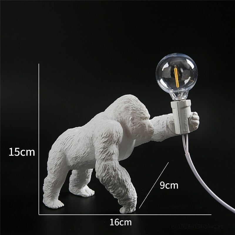 Mini luminária Gorilla - design criativo contemporâneo