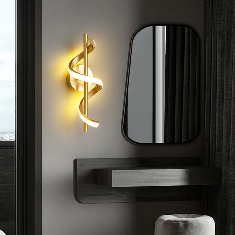 Arandelas Curvas em led - design moderno