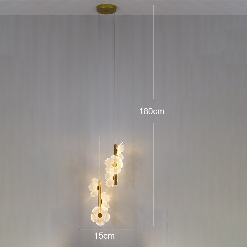 Pendente Flowers - em metal & led acrílico