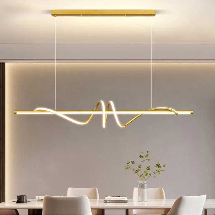 Lustre Curvas em led - 02 Tamanhos