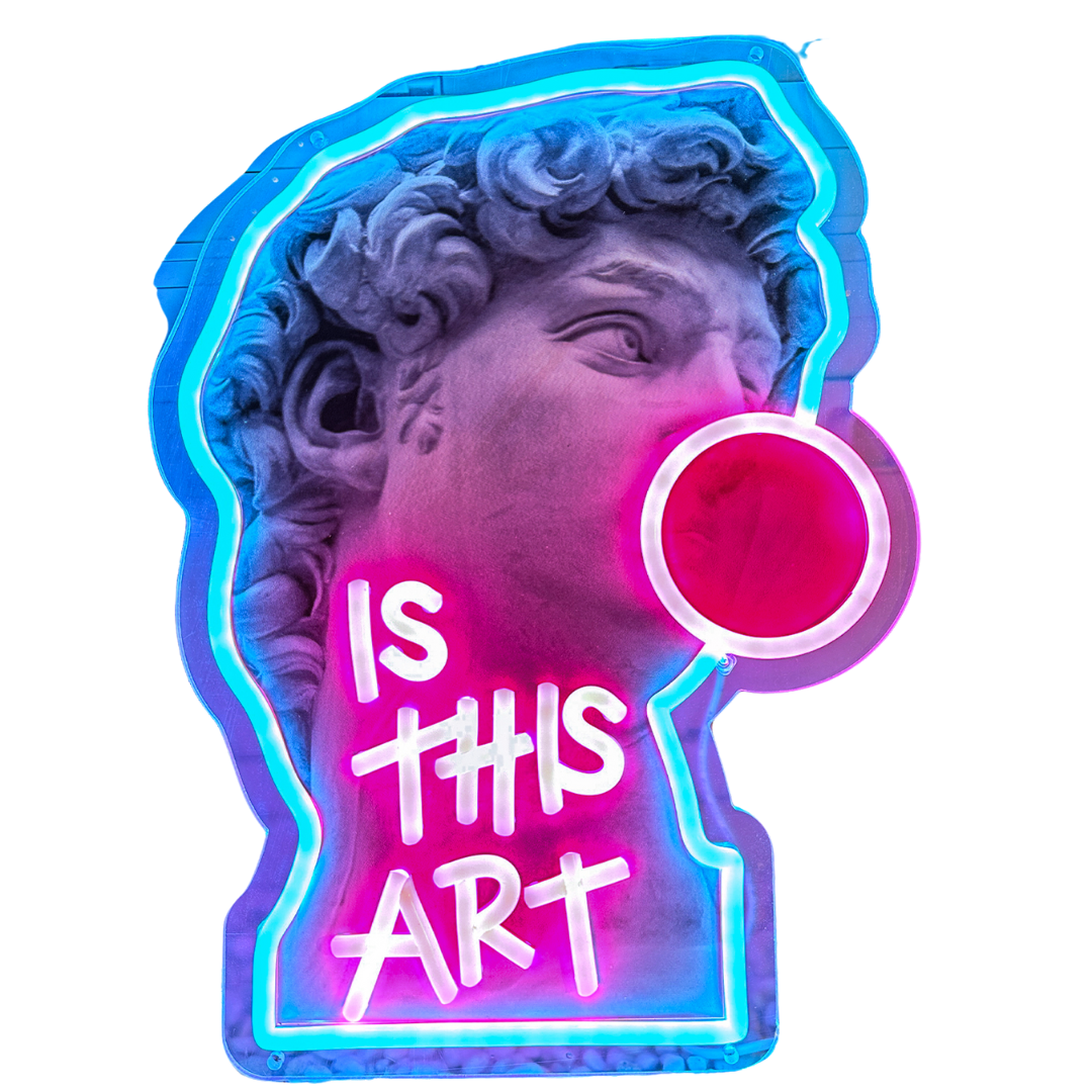 Neon contemporâneo David Is This Art – Palazzo Home & Furnishing