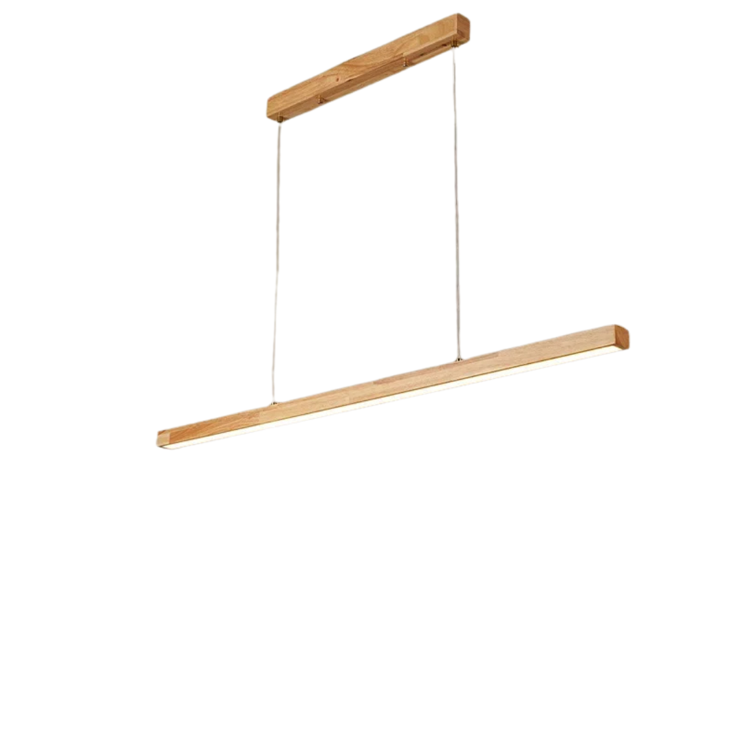 Lustre linear em madeira - 80cm