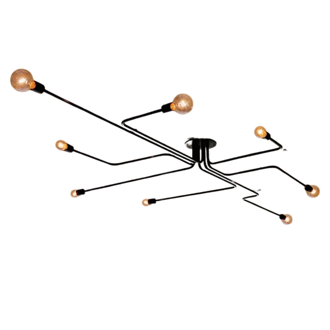 Lustre industrial moderno Arms - 03 Tamanhos