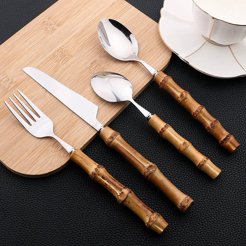 Jogo 24pcs Talhres Bamboo