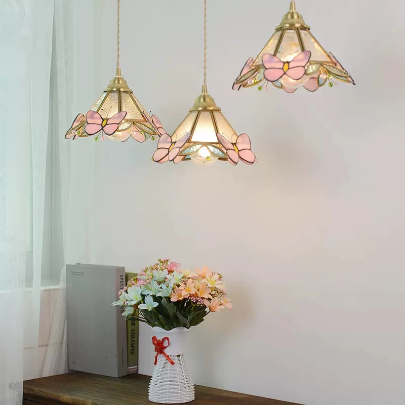 Pendente Vintage Tifany Borboletas