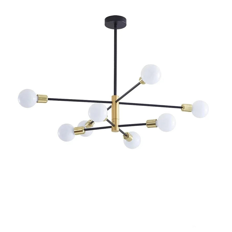 Lustre Balance Preto & Dourado - 03 Tamanhos