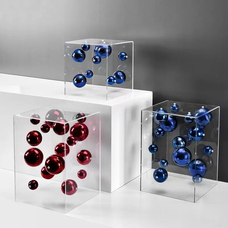 Caixa em acrílico com bolas em metal - Art Deco