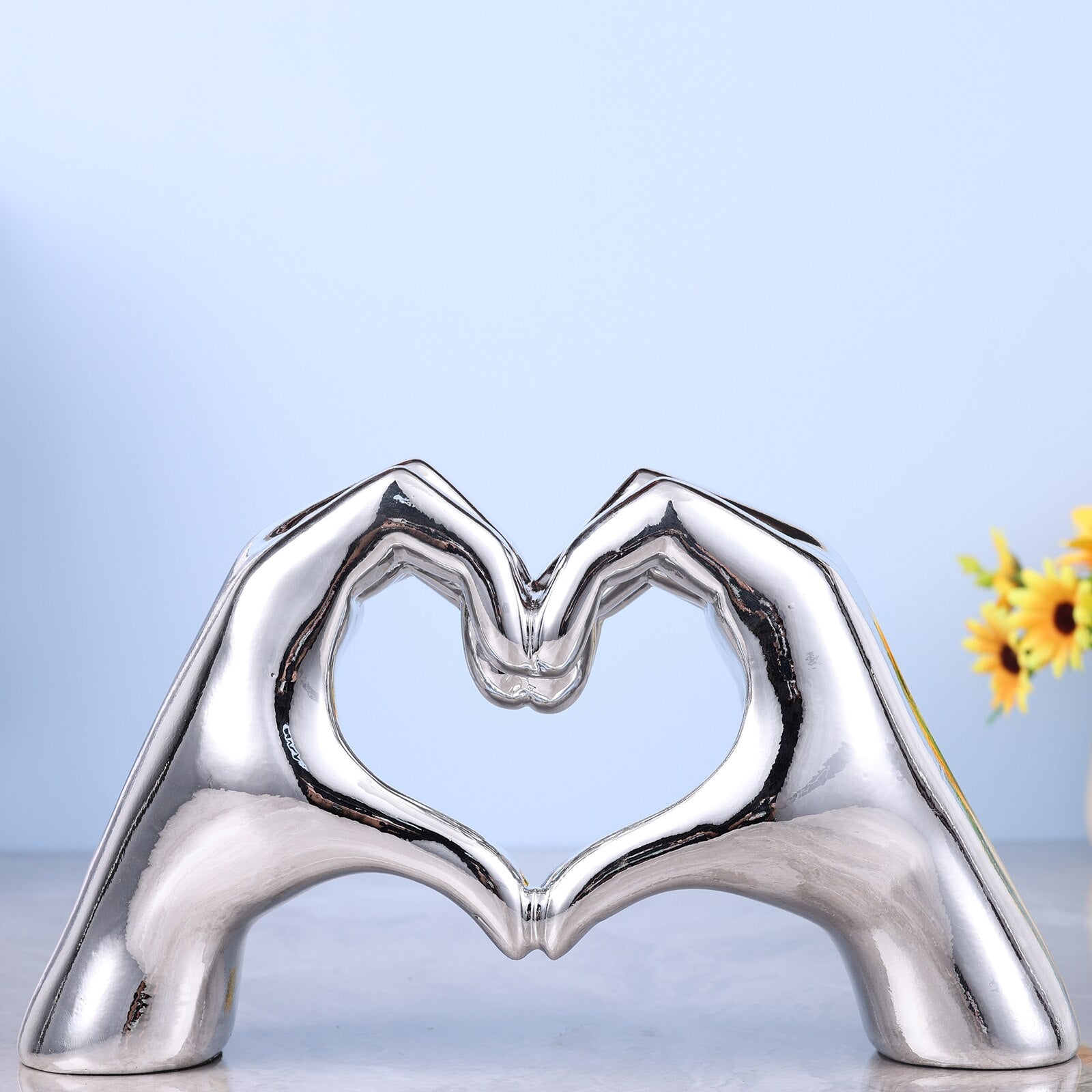 Adorno decorativo Heart - em poliresina