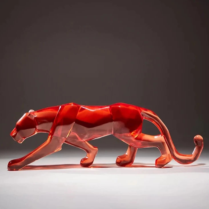 Escultura em fibra de resina Leopardo - *Versão Especial