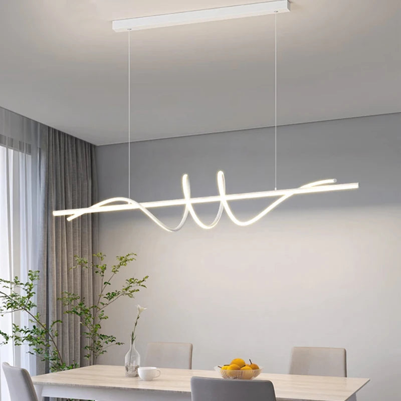 Lustre Curvas em led - 02 Tamanhos