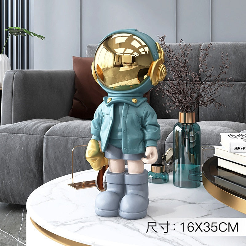 Escultura decorativa Astronauta - design criativo