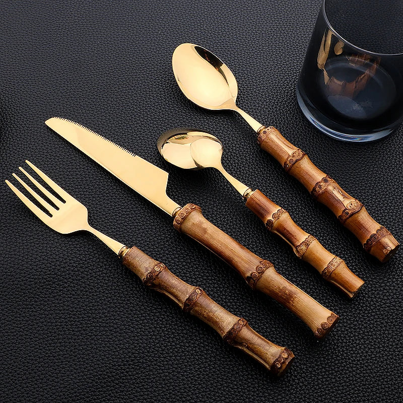 Jogo 24pcs Talhres Bamboo