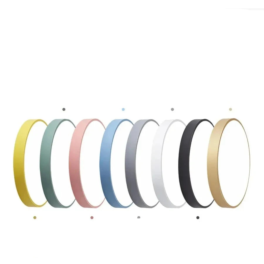 Plafon Redondo com detalhe amadeirado - 05 Cores