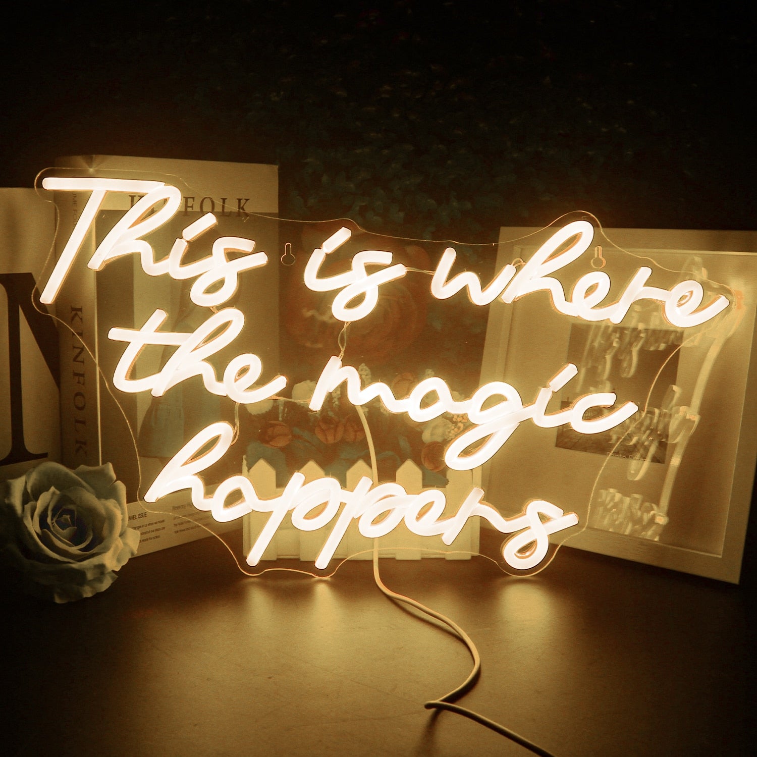 Neon This Where The Magic Happens - 45cmx30cm