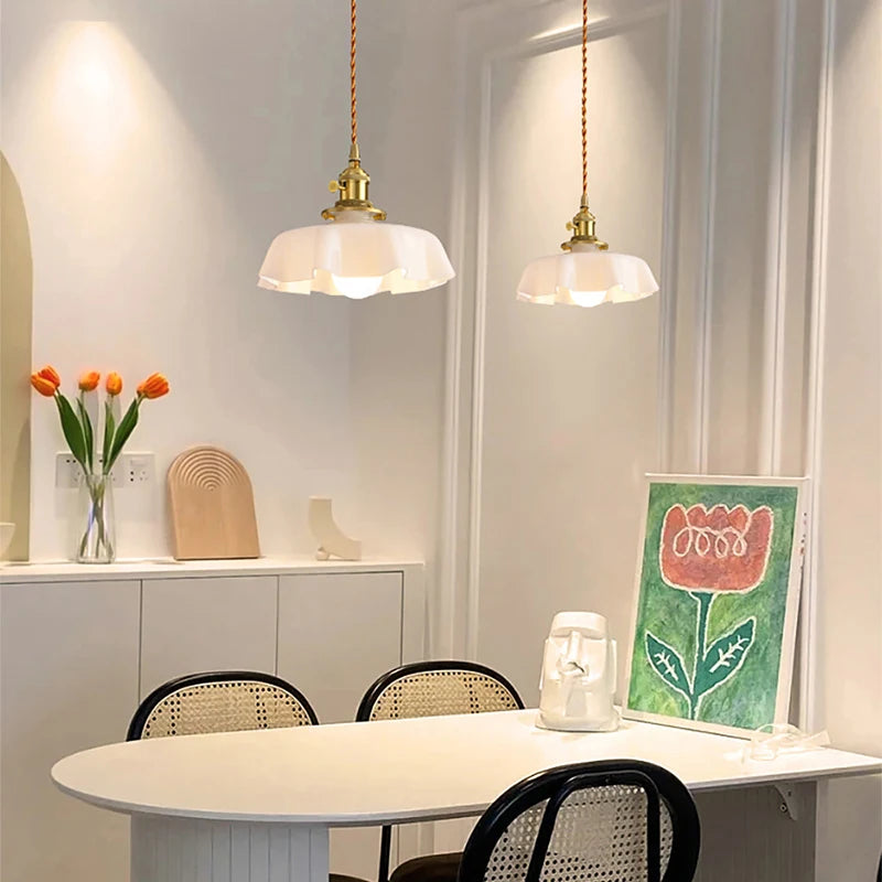 Lustre em vidro Vintage Francês