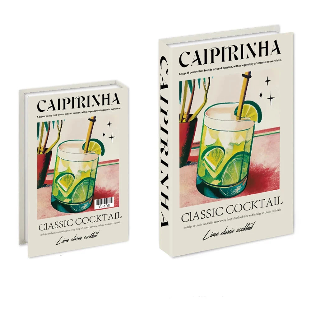 Livros Caixa Decorativos - Série Cocktails