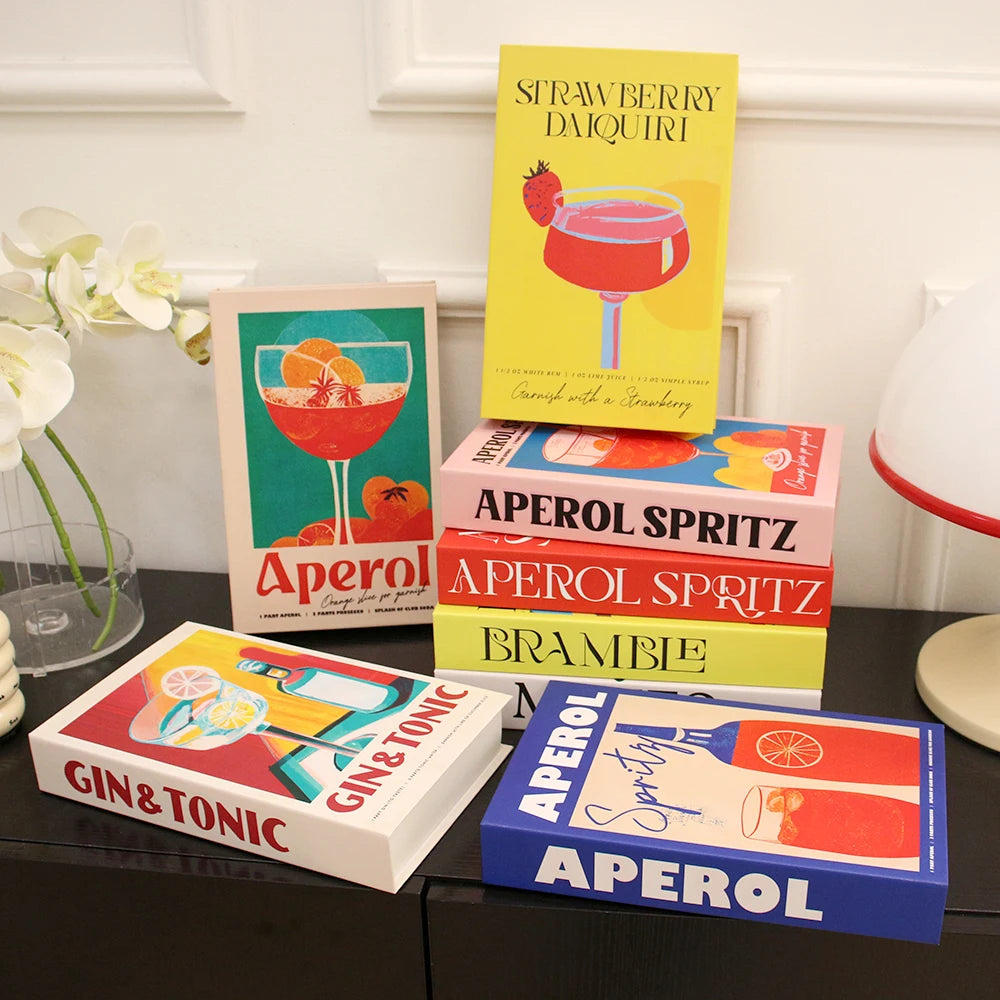 Livros Caixa Decorativos - Série Cocktails