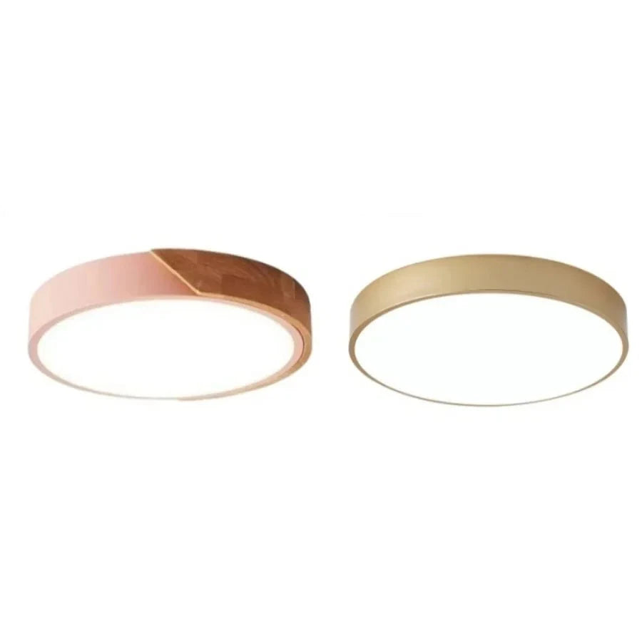Plafon Redondo com detalhe amadeirado - 05 Cores