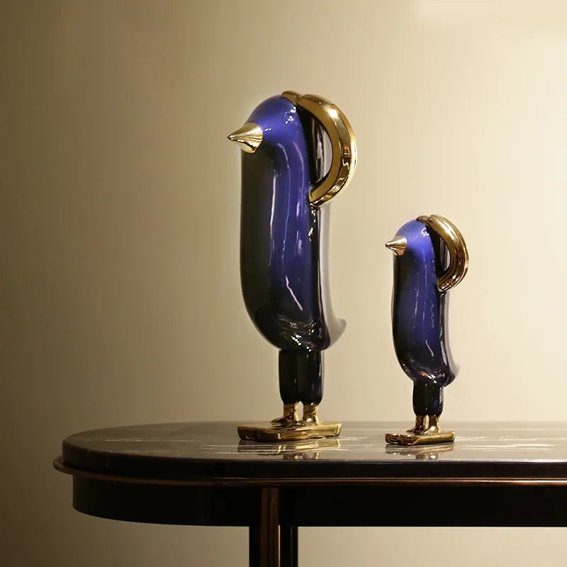 Escultura decorativa Bird - design contemporâneo
