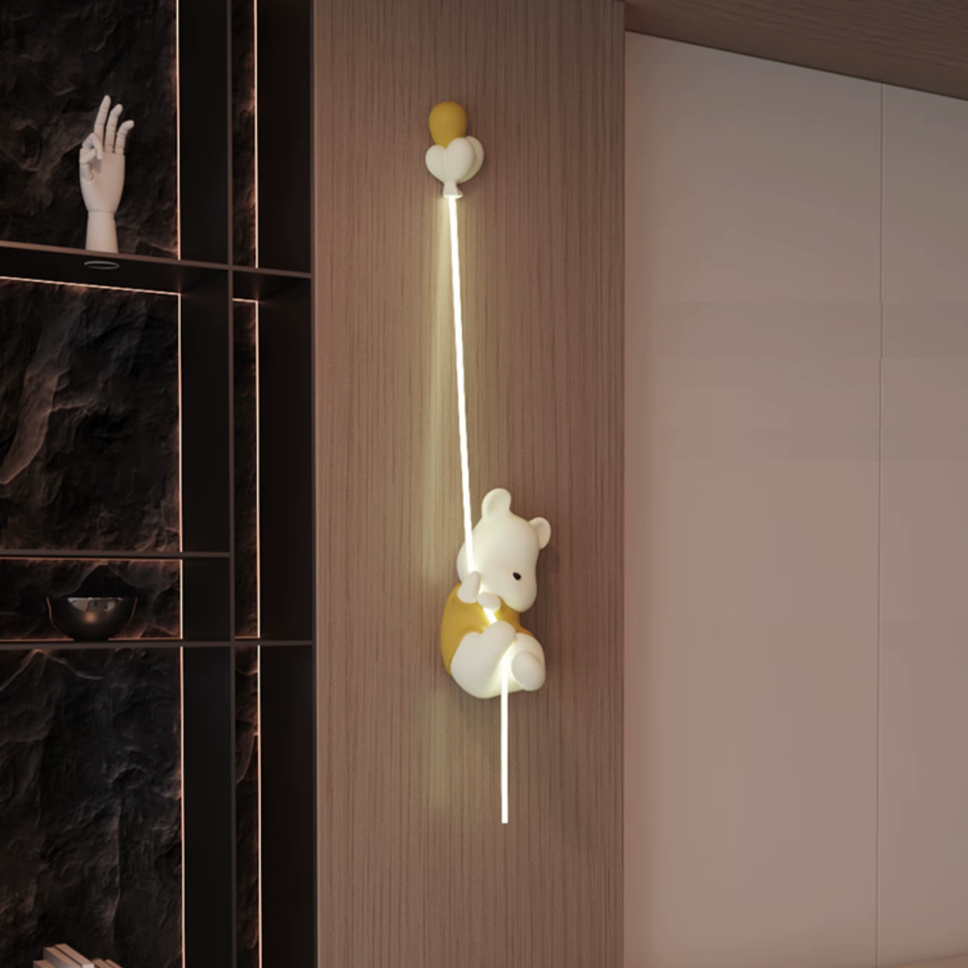 Arandela em led Urso - Design criativo