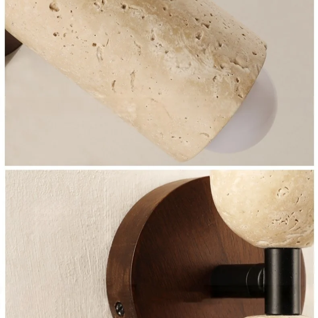 Arandela Travertino Cone - 02 Cores