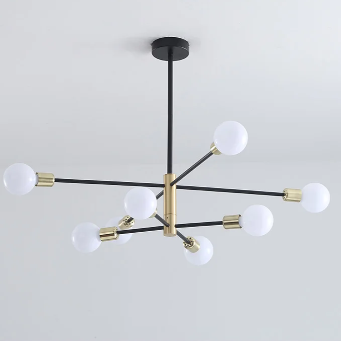 Lustre Balance Preto & Dourado - 03 Tamanhos