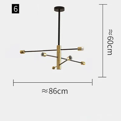 Lustre Balance Preto & Dourado - 03 Tamanhos