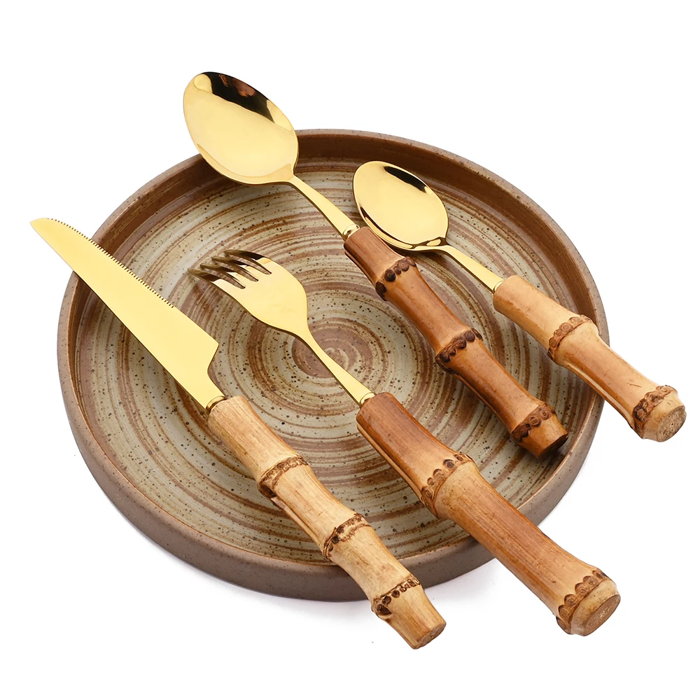 Jogo 24pcs Talhres Bamboo