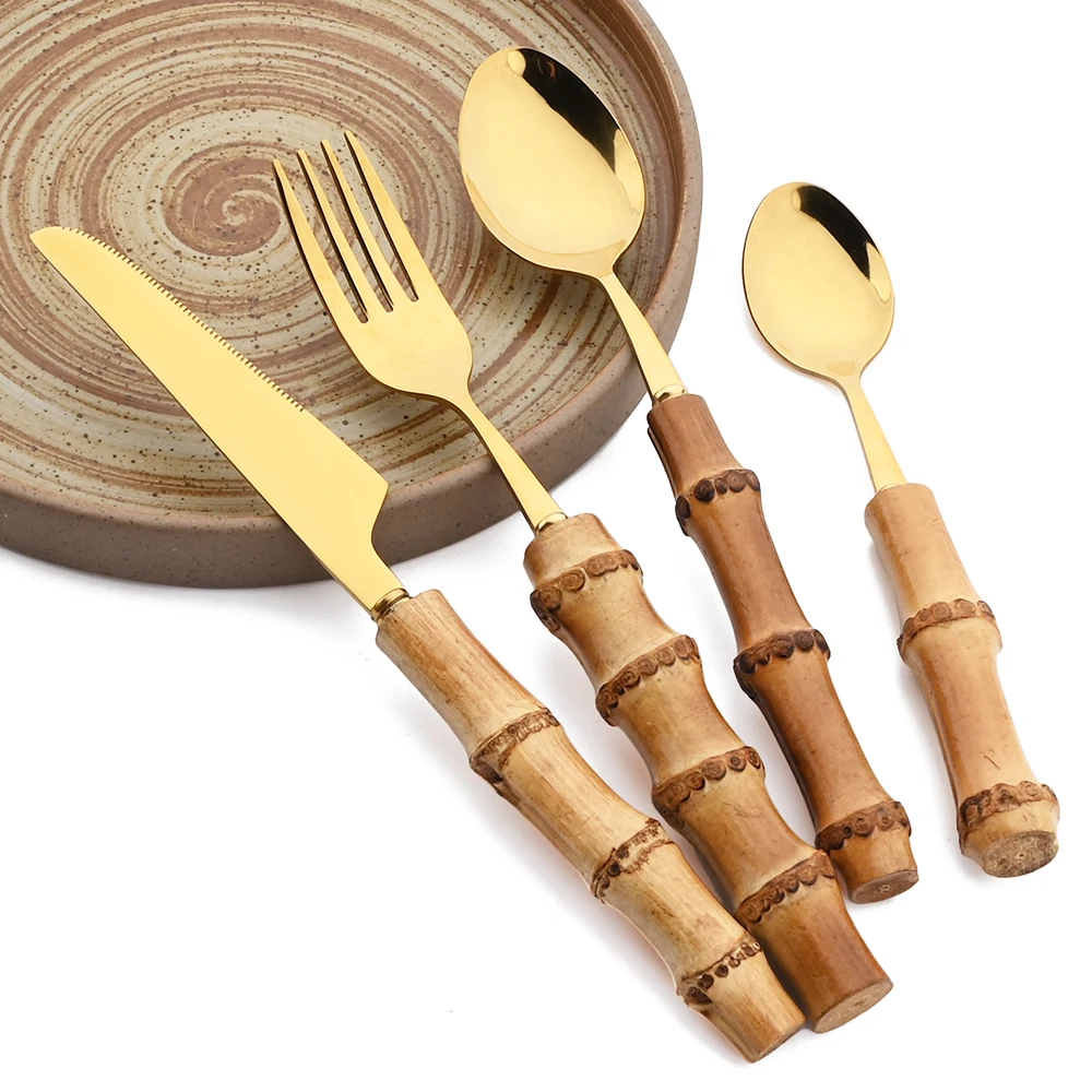 Jogo 24pcs Talhres Bamboo