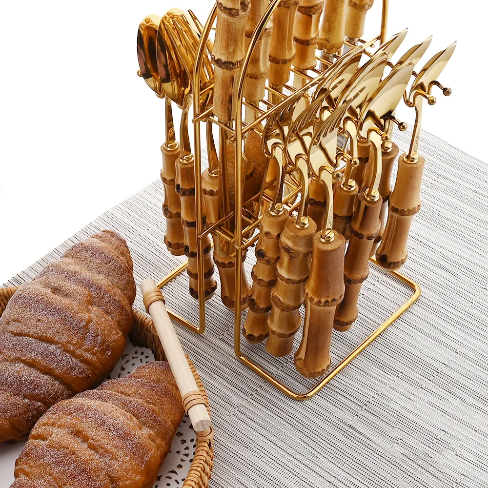 Jogo 24pcs Talhres Bamboo