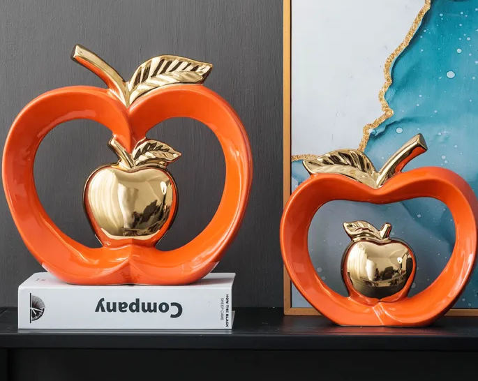 Adornos decorativos Big Apple - em cerâmica esmaltada