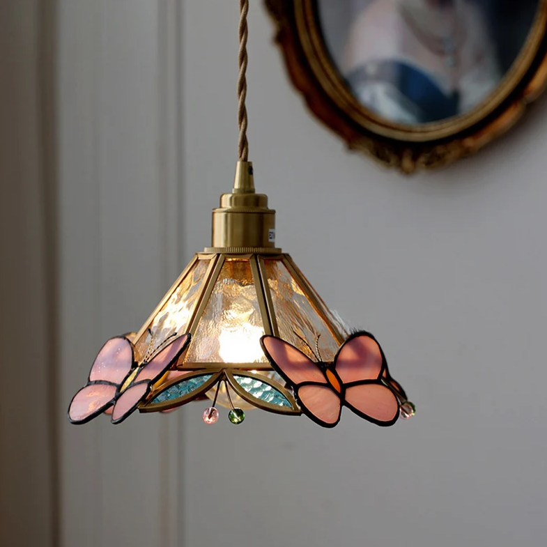Pendente Vintage Tifany Borboletas