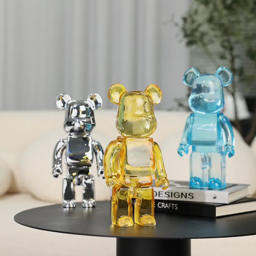 Escultura decorativa Bricks Transparentes - toy art