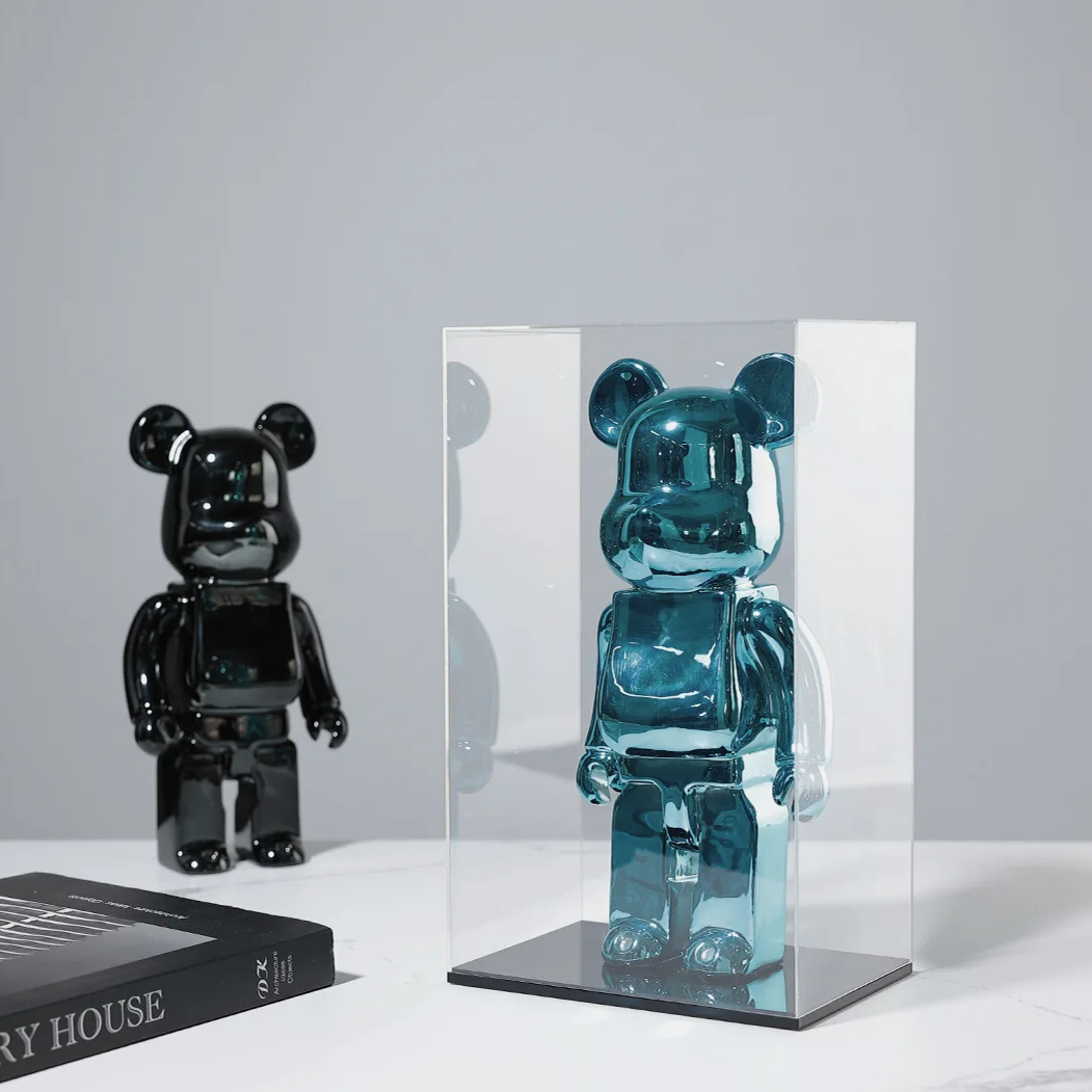 Escultura decorativa Bricks Cromados - toy art