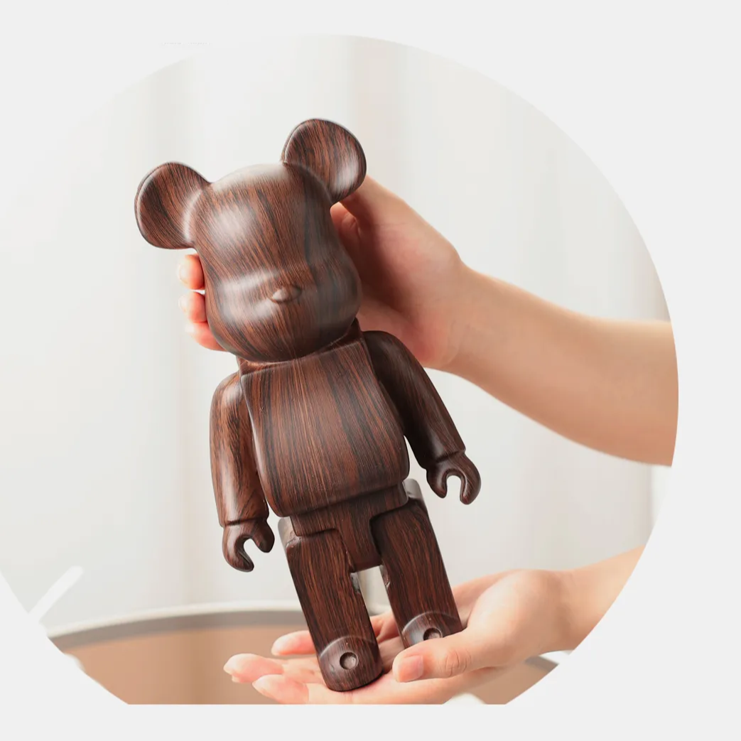 Escultura decorativa Bricks Amadeirado - toy art