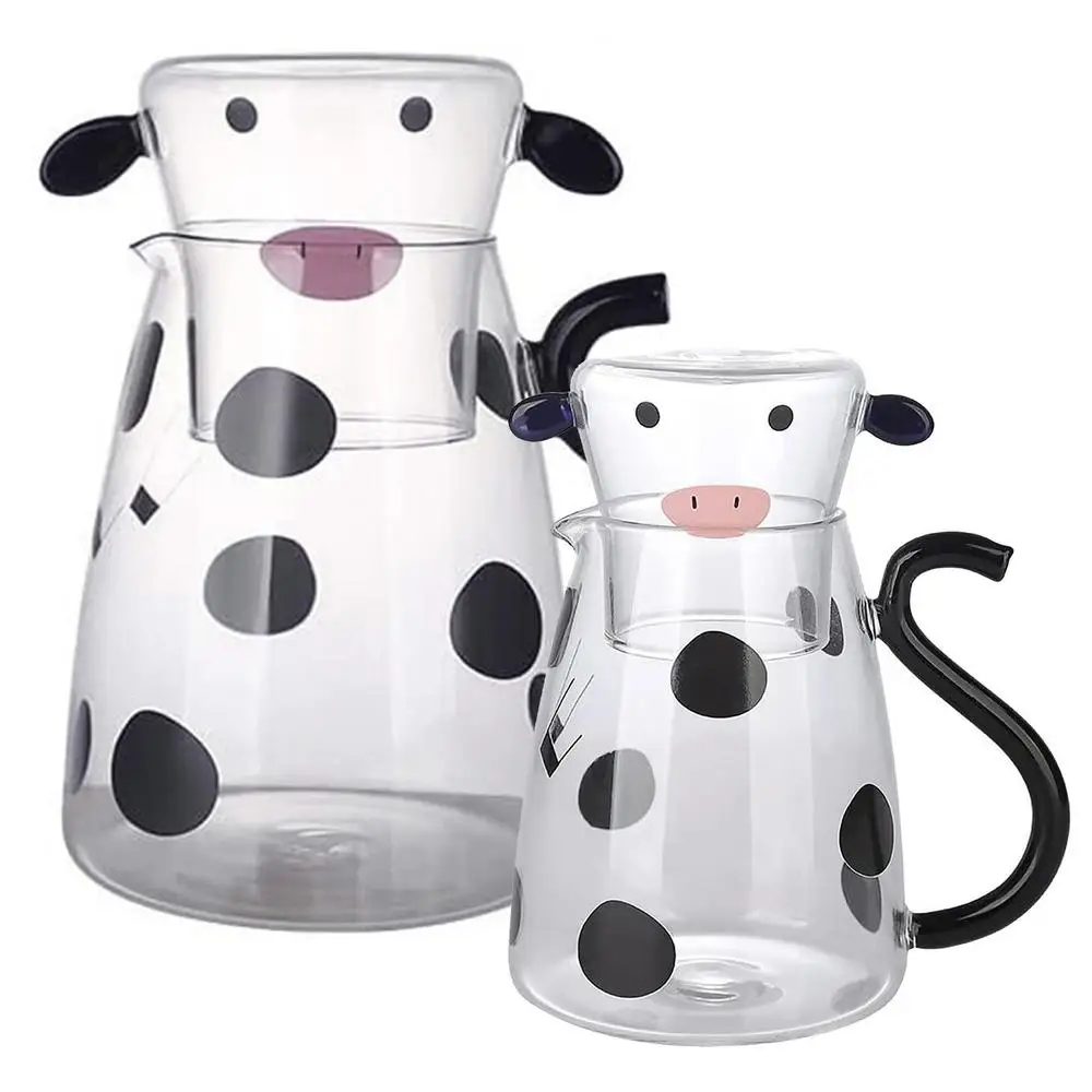 Conjunto Jarra & Copo cow - vidro resistente a altas temperaturas
