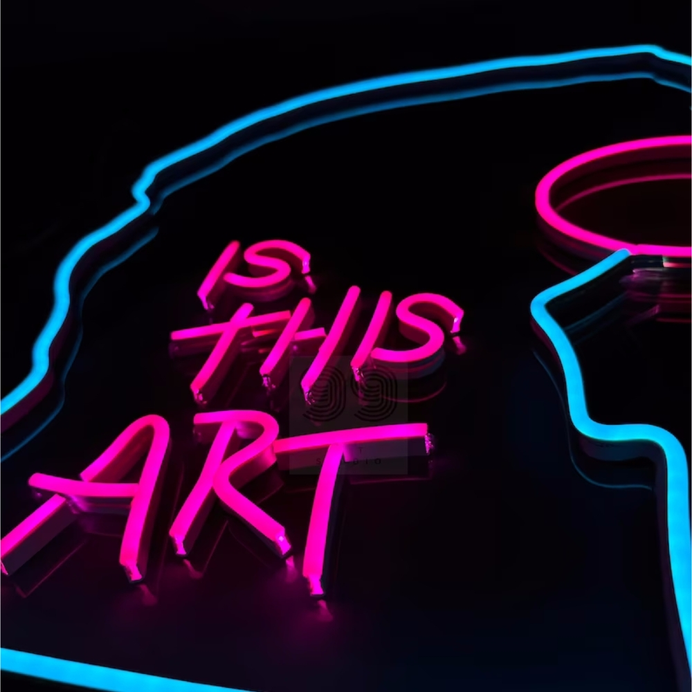 Neon contemporâneo David Is This Art
