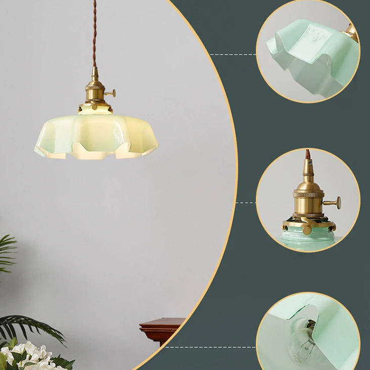 Lustre em vidro Vintage Francês